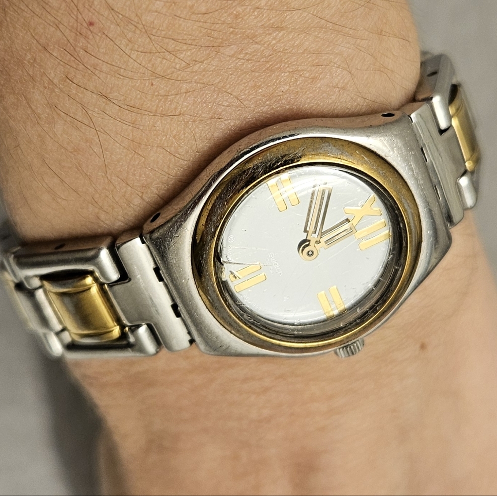 SWATCH Silver and Gold watch
